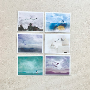 Set de postales de un viaje imaginario