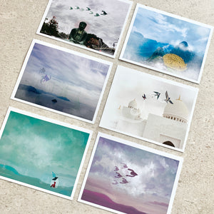 Set de postales de un viaje imaginario
